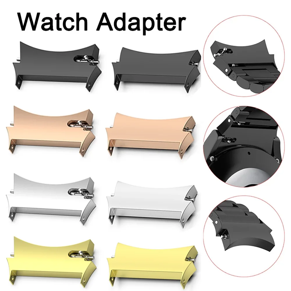 Metal Connector for Samsung Galaxy Watch 4 40mm 44mm Stainless Steel Adapter Classic 42mm 46mm accessories | Наручные часы