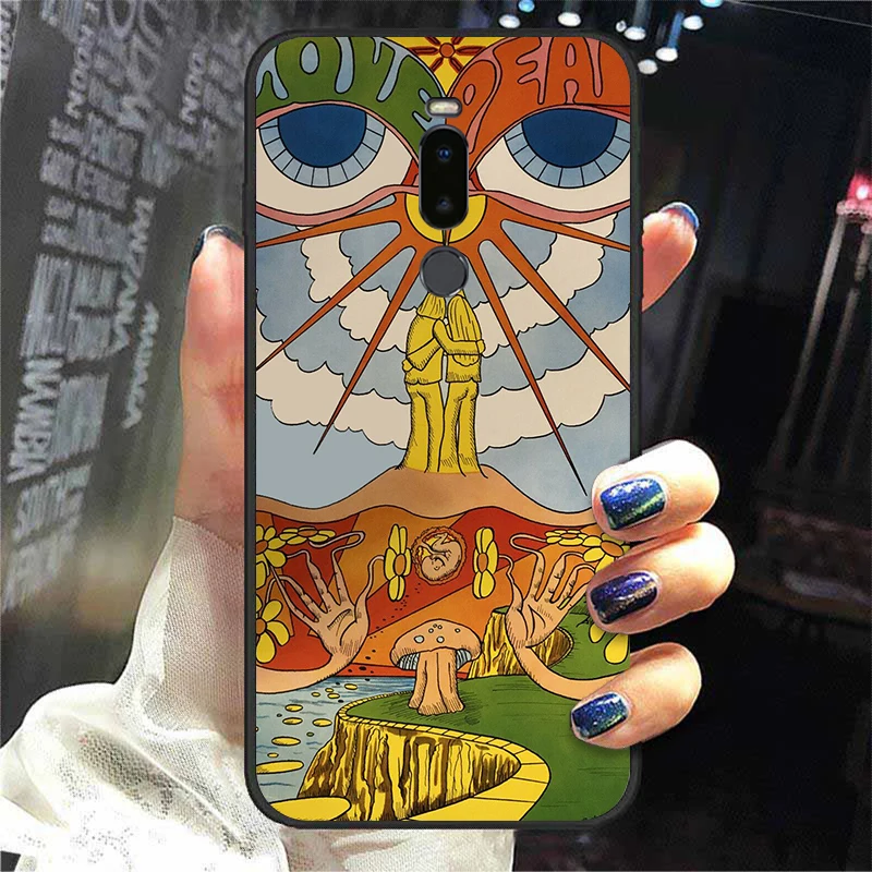 meizu phone case with stones black For Meizu Note 8 Case Cases For Meizu M8 Lite Note8 M8 Note Cover Phone Covers Bumpers Psychedelic Trippy Art best meizu phone cases Cases For Meizu