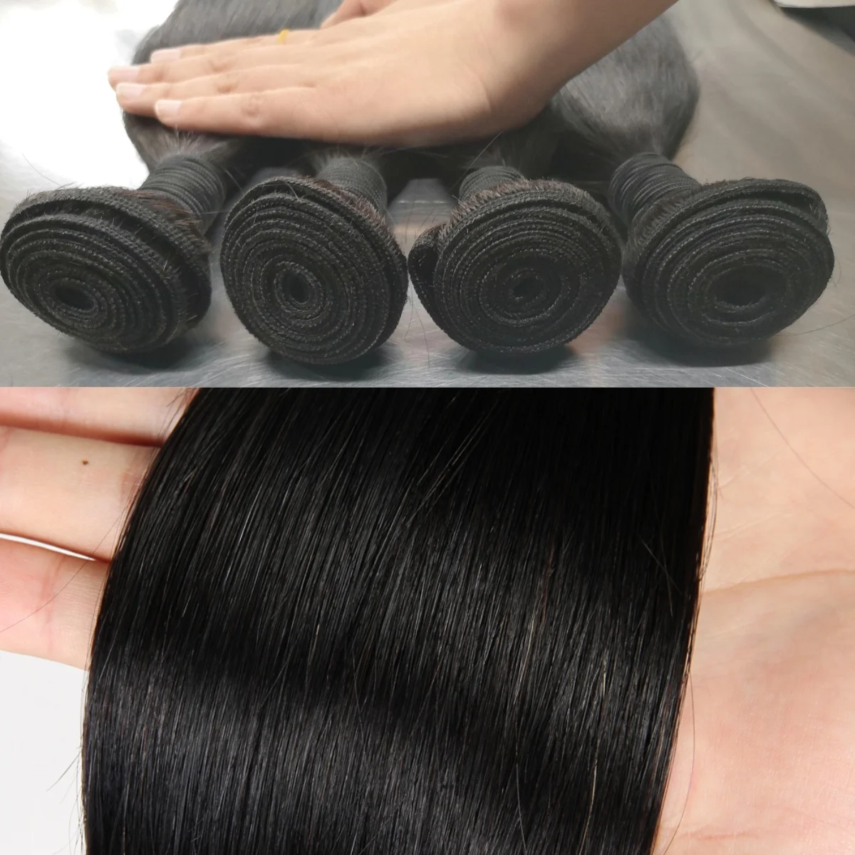 3 Bundles Staight Natural Hair Extensions Human Hair Weaving 50g 10-30 Inch Human Bundles For Women Brazilian Remy