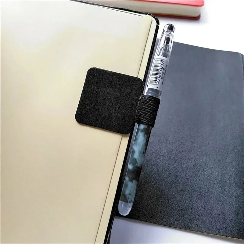 Pen Holder 1/2Pcs Self-adhesive Pen Holder Leather Pen Clip Pencil Holder Elastic Loop for Apple Notebook Journals Clipboards Porta Penne