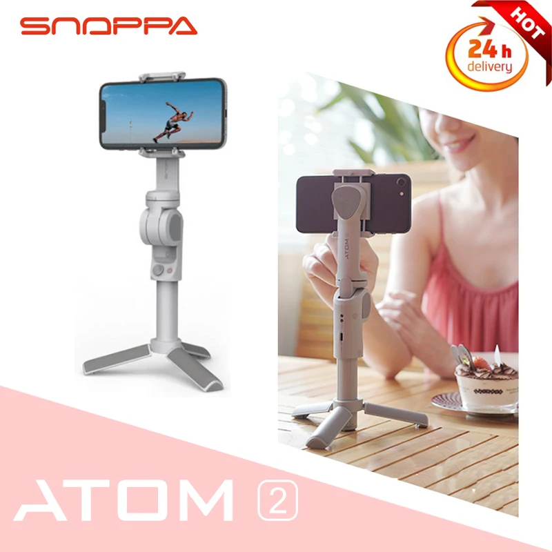 Фото 3-осевой Ручной Стабилизатор Snoppa ATOM 2, шарнирный держатель с сумкой для переноски смартфонов iPhone, Huawei, Samsung, Xiaomi, ATOM2 №1