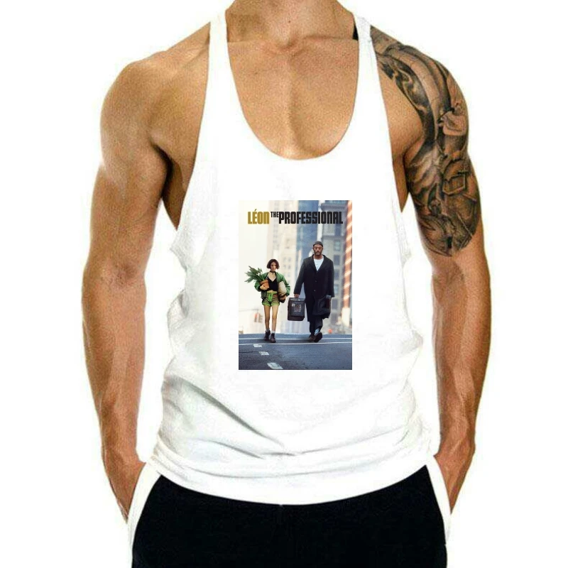

Leon The Professional V2 майка Мужской Белый фильм постер все рукава S-5Xl