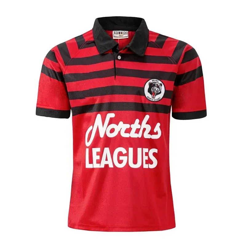 North Sydney Bears Retro Rugby Jersey 1991-1994 Mens Size:S-5XL（Print Name Number）