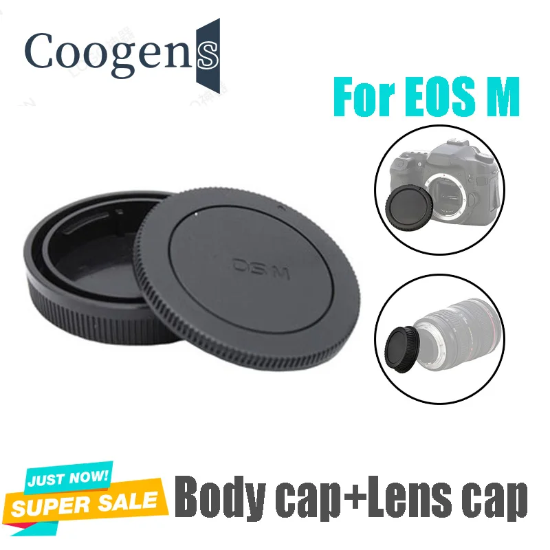 Rear Lens Cap/Cover+camera body cap Protector for Canon EOSM Mount m1