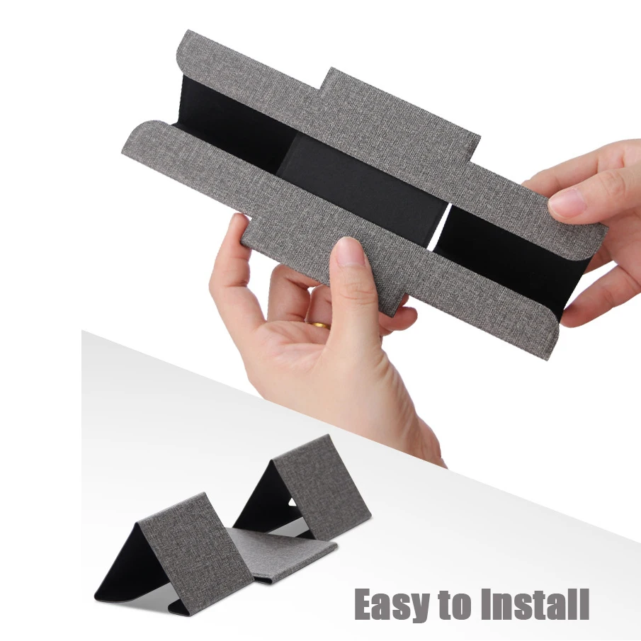 Portable Laptop Holder Desk Folding Desk Support PU Leather Stand Laptop Expansion Cooling Adjustable Stand Rack Bracket