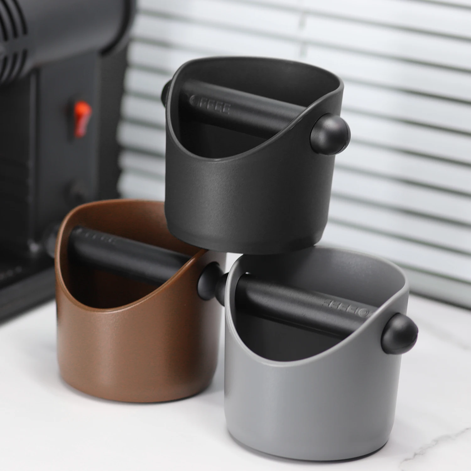 Boîte à Marc De Café En Bois - Poubelle Café Pour Machine Expresso - Barre Amovible - Rangement Cuisine