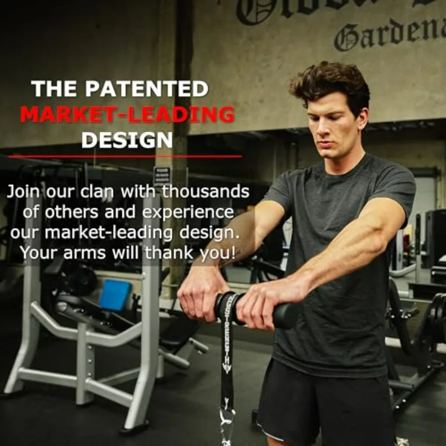 Forearm Strengthener with Patented Thick Handles - Wrist Roller for Forearm Exercise, Grip Strength, and Injury Prevention