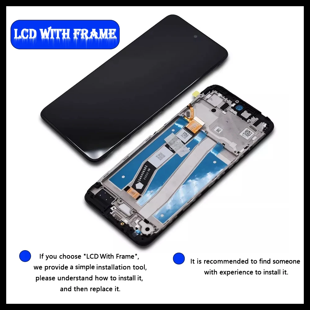 모토로라 모토 G8 파워 라이트용 AMOLED LCD 디스플레이, 프레임 터치 디지타이저 포함, XT2055-2 LCD 교체, 6.5 인치