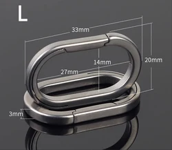 Titanium Alloy Quickdraw Keychain - Lightweight EDC Carabiner (Black)