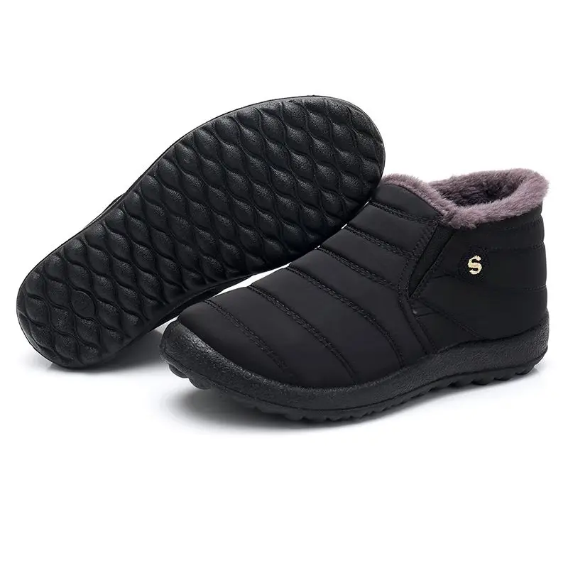 

Водонепроницаемые теплые женские зимние ботинки, высококачественные флисовые теплые женские зимние ботинки без шнуровки, утепленные Нескользящие женские ботинки