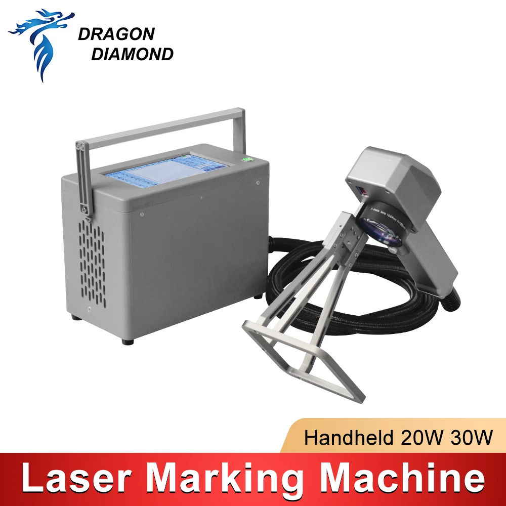 

Handheld 20W 30W 50W Fiber Laser Nameplate Marking Machine Align System Scanner for PVC Plastic Stainless Steel Metal Engraving