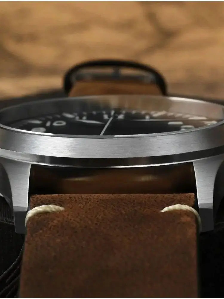 San Martin 41mm Retro Pilot Watch For Men Mechnical Wristwatch NH35 ST3621 100 Meters Military Quality Timepiece Lume SN0117G