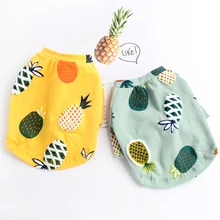 Pineapple Dog Clothes Couple Pet Dog Clothing For Dogs Dress Spring Autumn Pet Vest Shirt Puppy Clothes For Dogs Pets Clothing