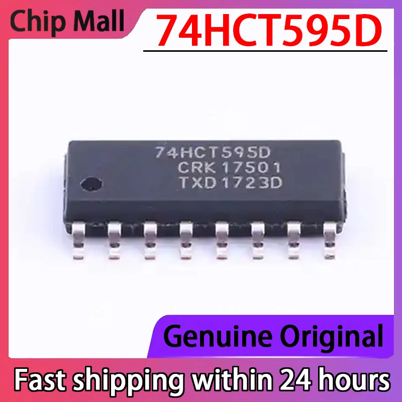 

10PCS New Original 74HCT595 74HCT595D SMT SOP16 Shift Register Logic Chip