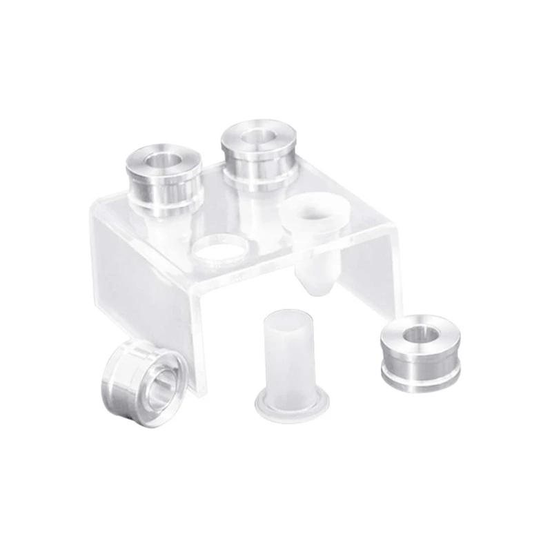 

18-Piece DIY 12.1Mm Simple Lipstick Filling Tube Silicone Mold Aluminum Ring Four-Hole Bracket Homemade Lipstick Tool