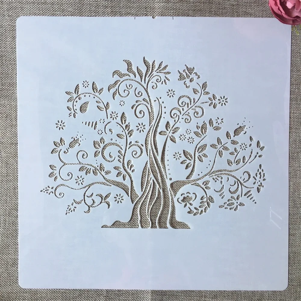 Mandala Tree Decorative Stencil for Wall Art and Crafting