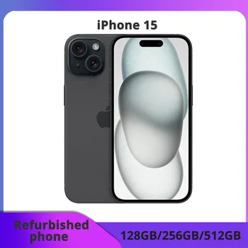Telefono ricondizionato Apple iPhone 15 128/GB ROM 6.1 'Originale Super Retina OLED 6GB RAM Face ID Telefono cellulare in condizioni eccellenti