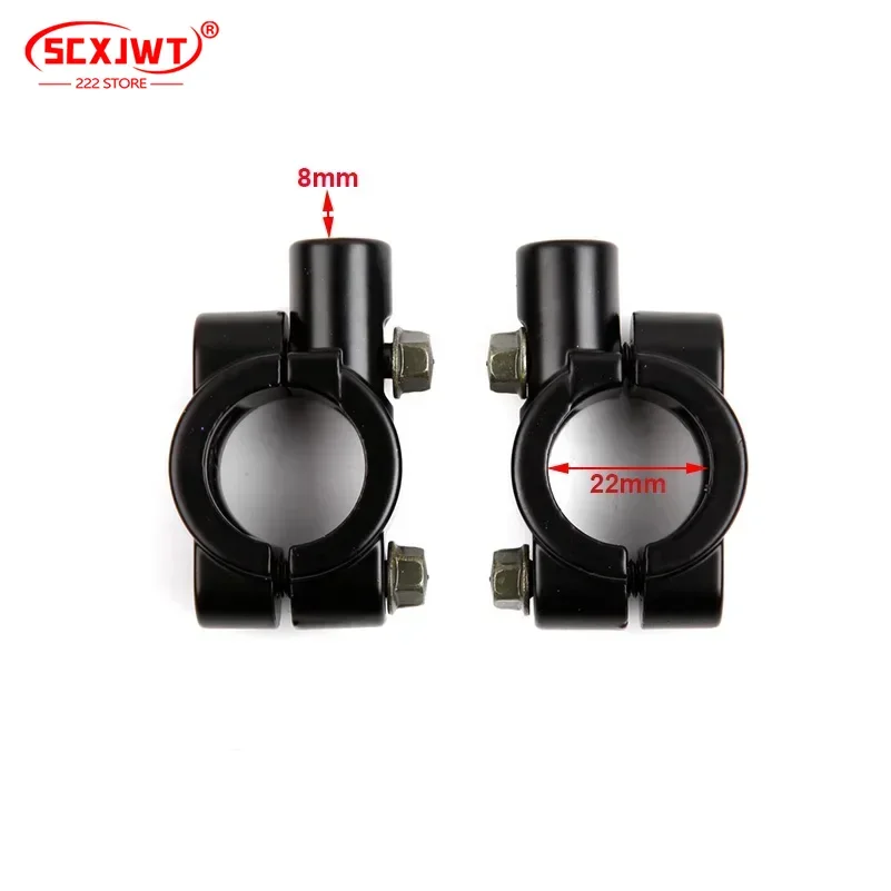 8mm Rearview Mirror Reverse  with Base Fixing Bracket for Citycoco Electric Scooter Motorcycle Accessories Parts 3