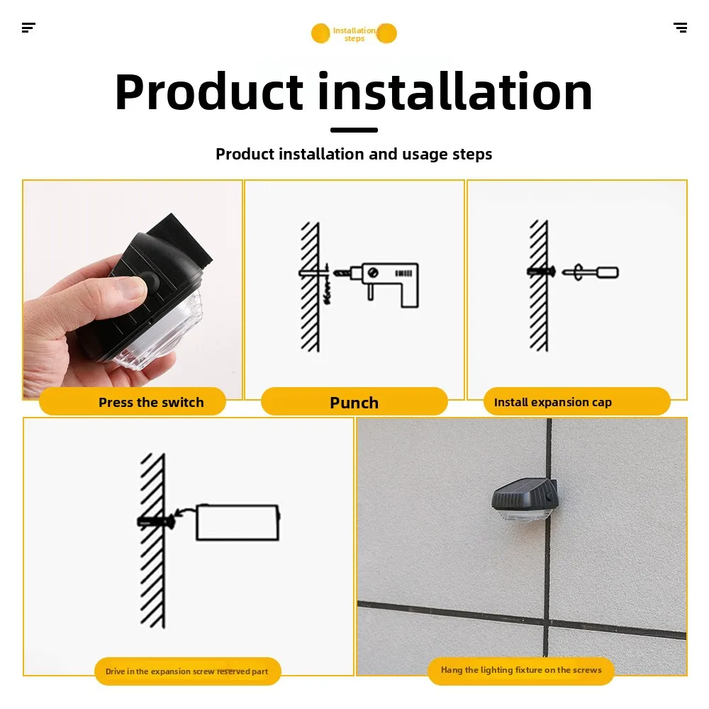 1-5pcs 태양광 울타리 벽 조명 IP65 방수 야외 LED 따뜻한 화이트 워시 조명 정원 계단 분위기 홈 장식