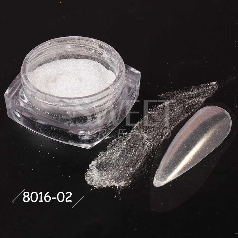 Chonor Spiegel-Effekt Nagelpuder – Magic Mirror Powder, Glitzerpigment Für Nageldesign, DIY Dekoration