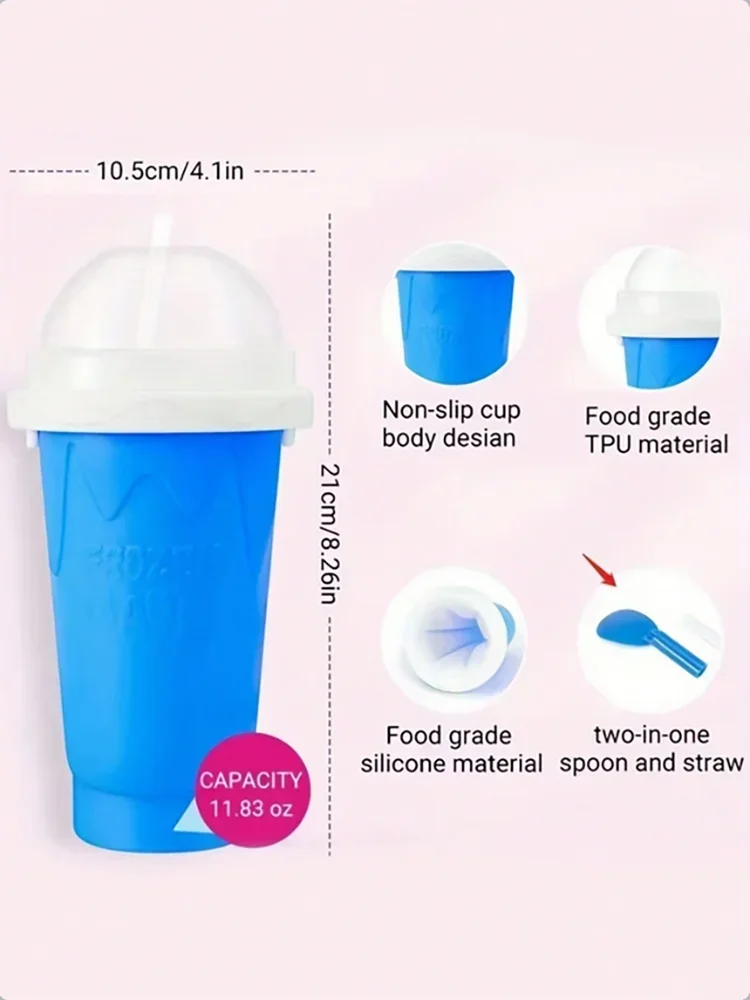 1pc smoothie cup milkshake ice cream frozen silicone squeeze cup portable DIY juice milkshake bottle children's gift tool
