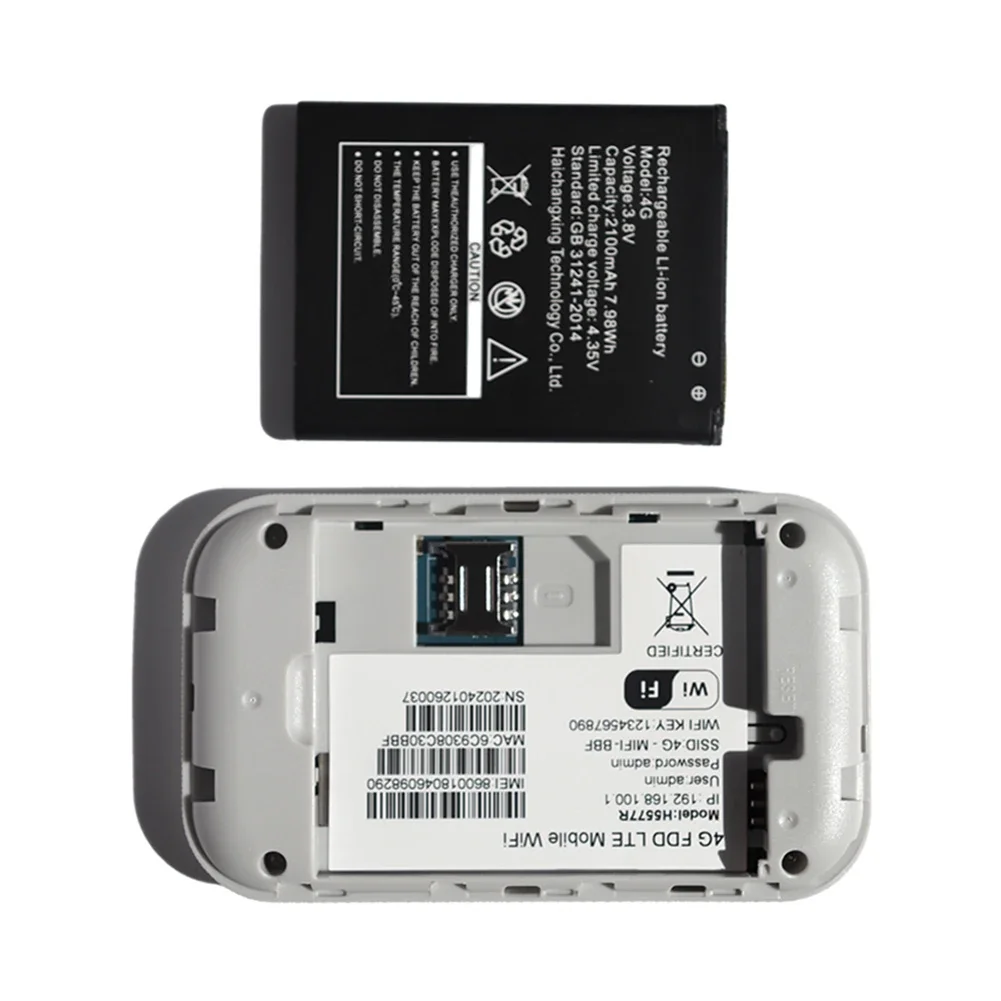 4G LTE Router Wireless WiFi Router 2100mAh 150Mbps LTE FDD TDD Mini Mobile WiFi Hotspot with SIM Card Slot Plug&Play