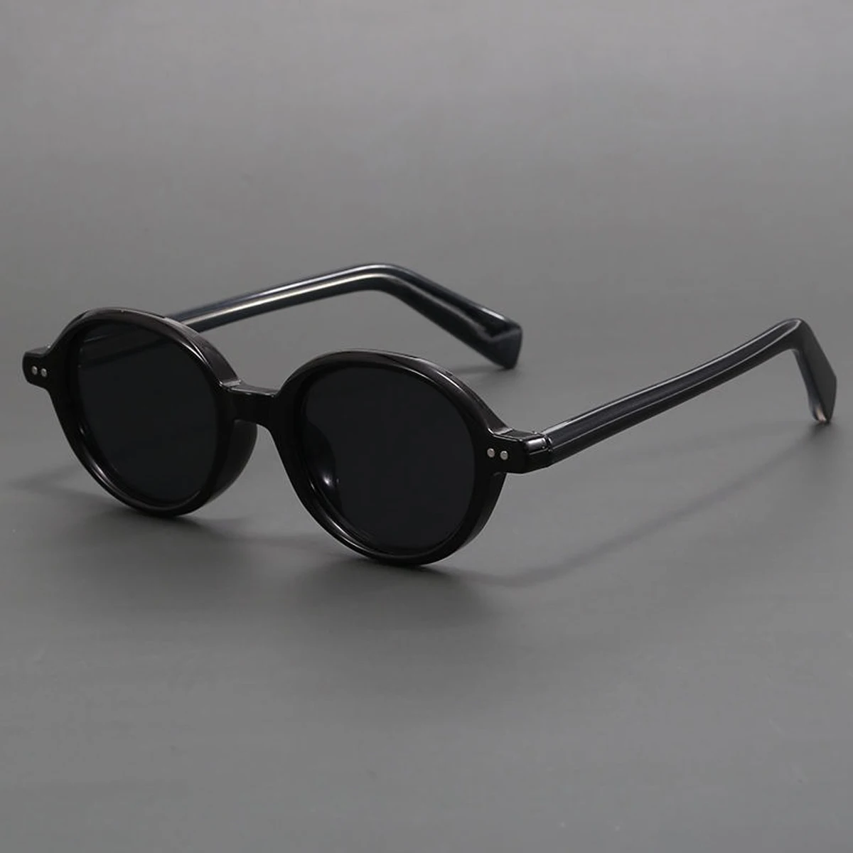Acetate Small Round Sunglasses Polarized Men's Japanese Unisex Oval Sunglasses Women Retro TR90 Acetate Men 5