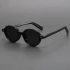 Acetate Small Round Sunglasses Polarized Men's Japanese Unisex Oval Sunglasses Women Retro TR90 Acetate Men 5
