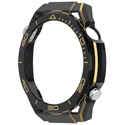 High-Quality Protective Skin Shell Bumper for Huawei Watch - Ultimate PC Case Cover (Black Gold)