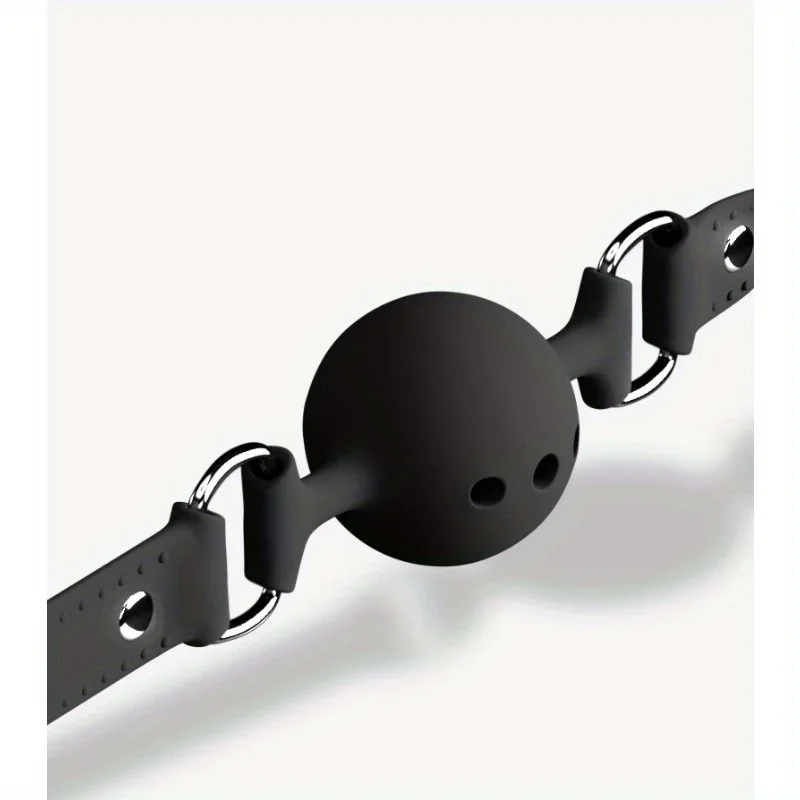 Bâillon boule en silicone pour bdsm et jeux érotiques_voghion.com