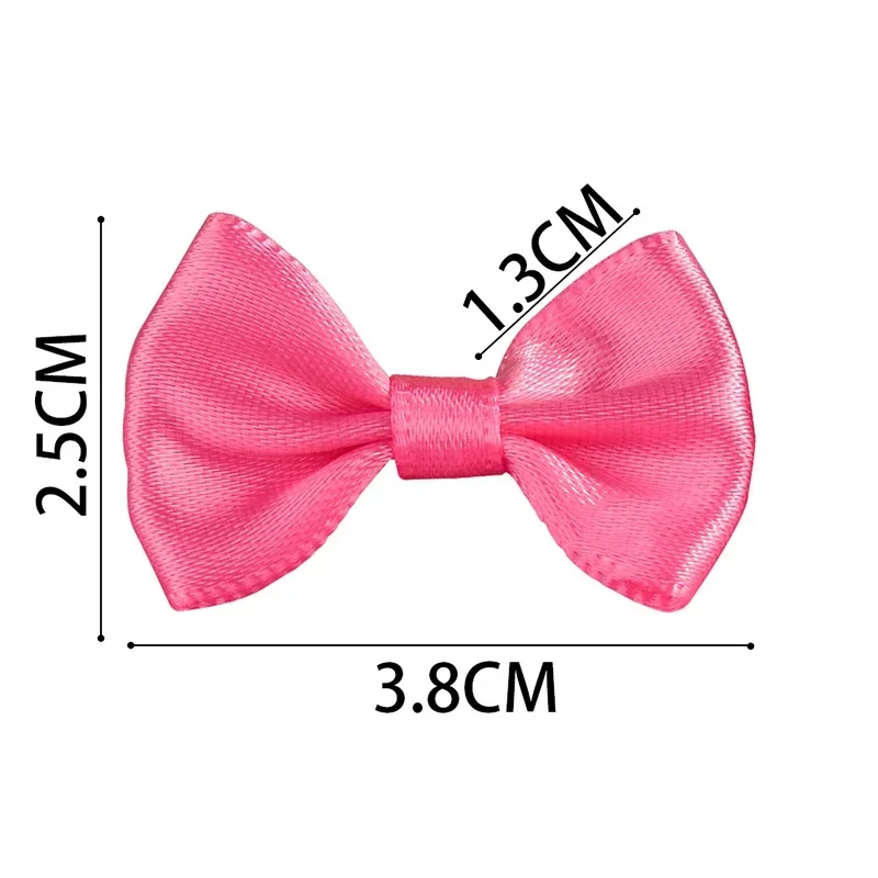 50 Pcs Mini Satin Bows Ribbon Vintage Soft Boutique Flower Bowknot DIY Sewing Craft Bow Home Wedding Party Decor Bowties ribbon bow decoration