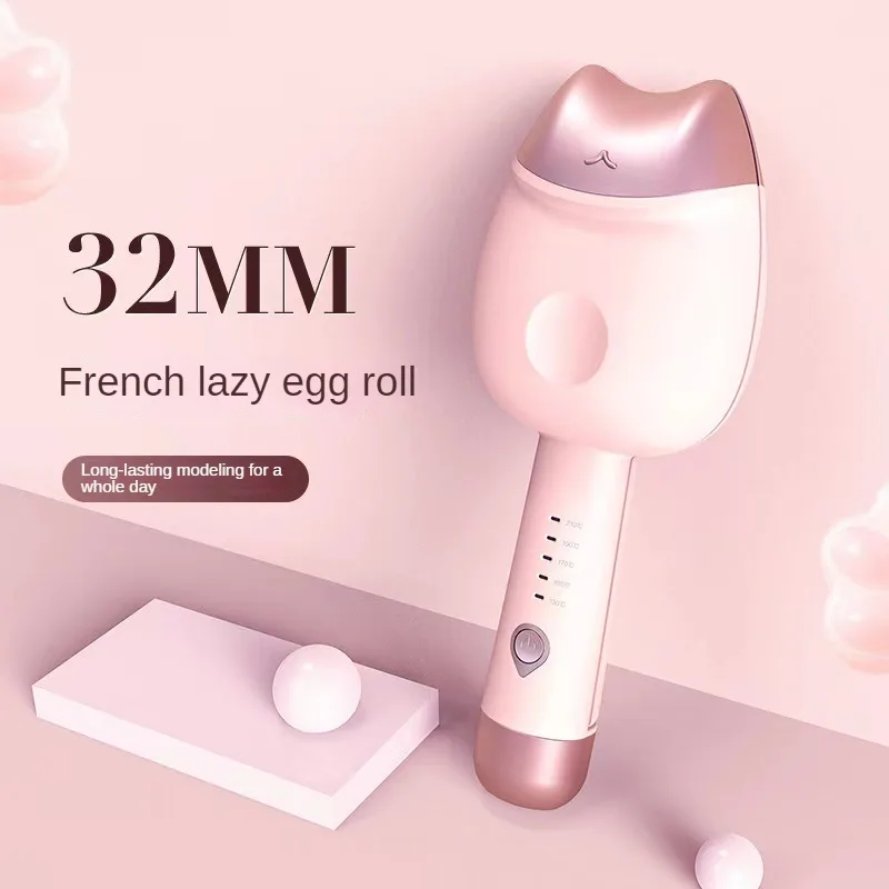 

32mm Egg Roll Hair Curler Electric Hair Waving Iron Styler Professional 2 Barrel Curling Iron Ceramic Hair Crimper Curling Wand