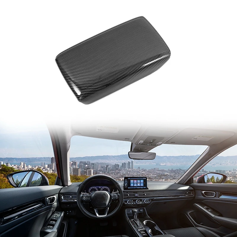 

Наклейки из углеродного волокна для автомобильной центральной консоли, подлокотника, панели, отделки, декоративные наклейки для Honda Civic 11Th 2021-2022