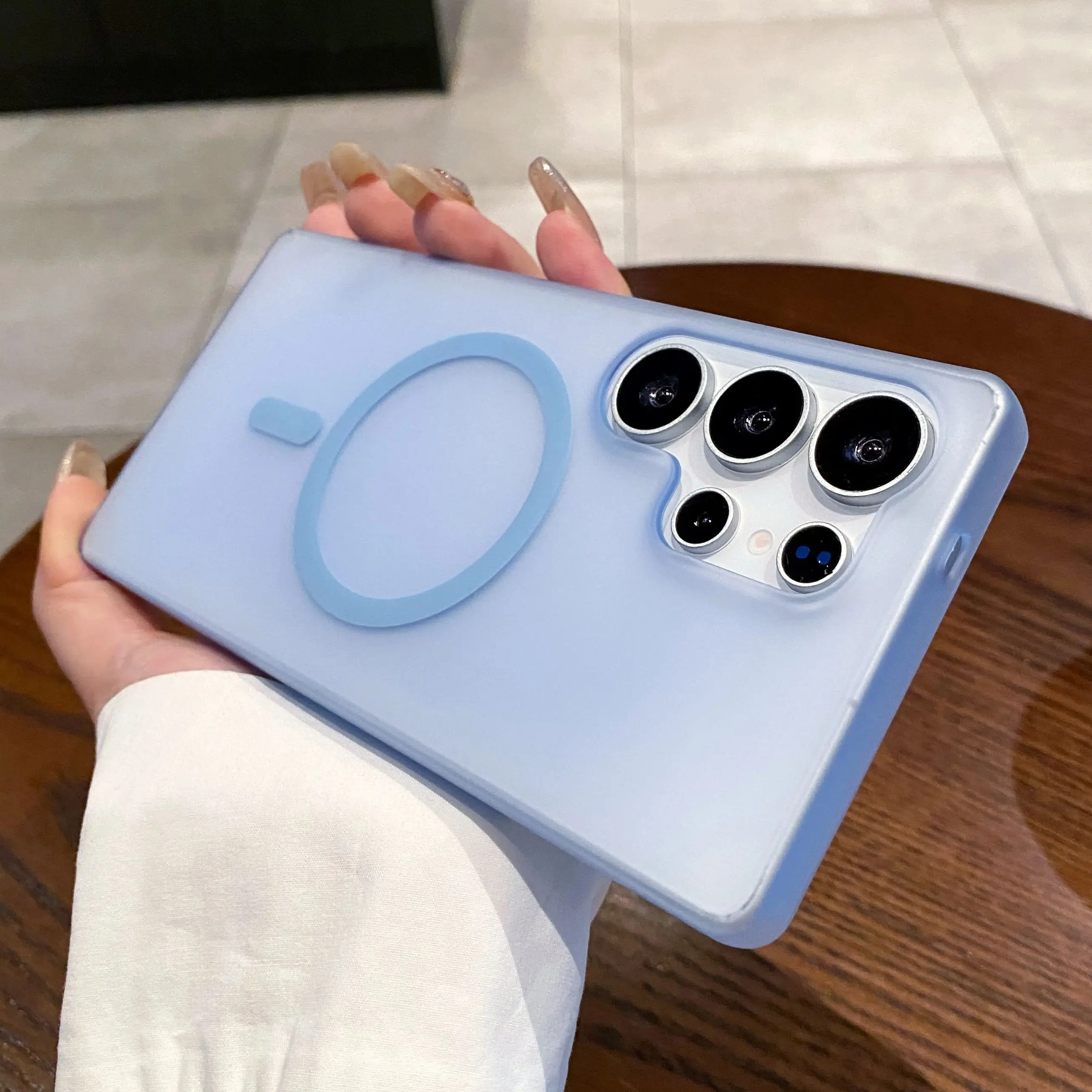 Thin Matte Clear Magnetic Phone Case Cover