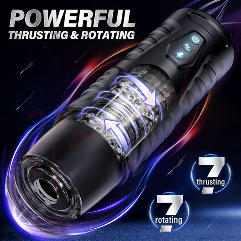 

Hannibal Automatic Male Masturbator 7 Thrusting Rotating Modes Mastubator Cup Electric Pocket Pussy For Penis Sex Toy For Men