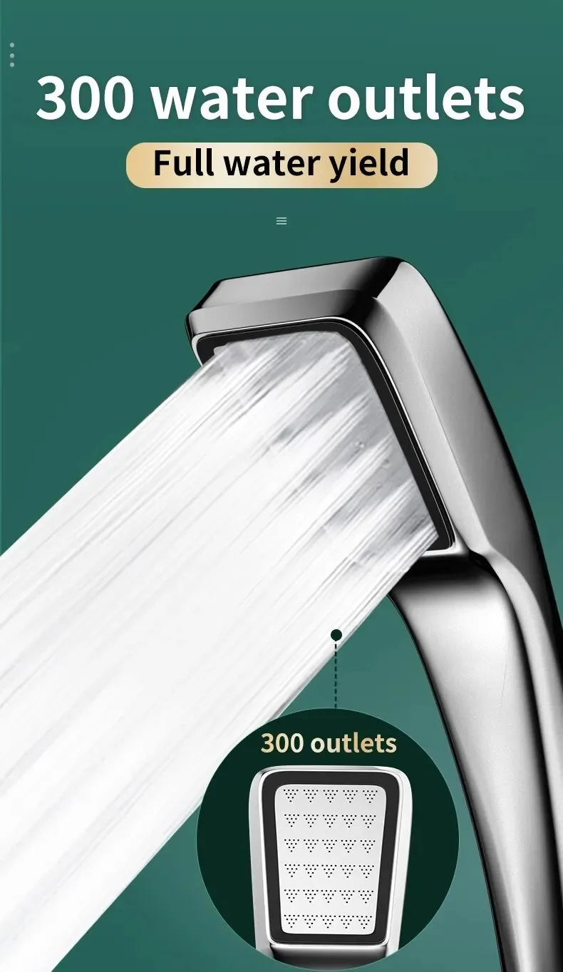 Description Picture 5 of itemBathroom Accessories Shower Head High Pressure Large Water Output Universal Adaptation Pressurized Hand Shower Nozzle Water