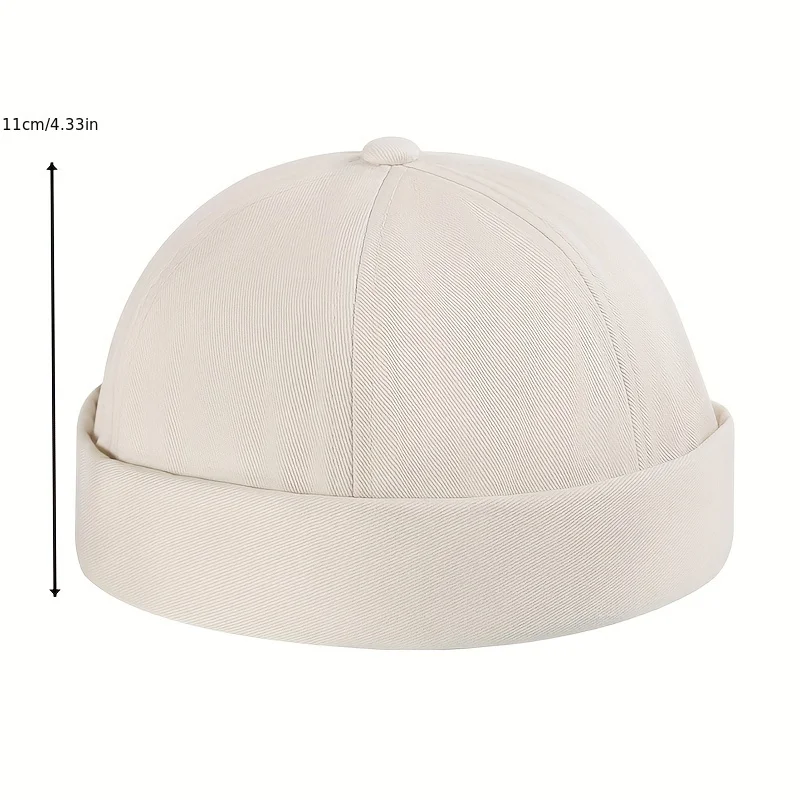 Fashion Brimless Caps Vintage Dome Hat Fashion Beanies Cotton Adjustable Unisex Men Women Hip Hop Hats Versatile Melon Skin Cap fashion beanies,cotton beanie,melon cap