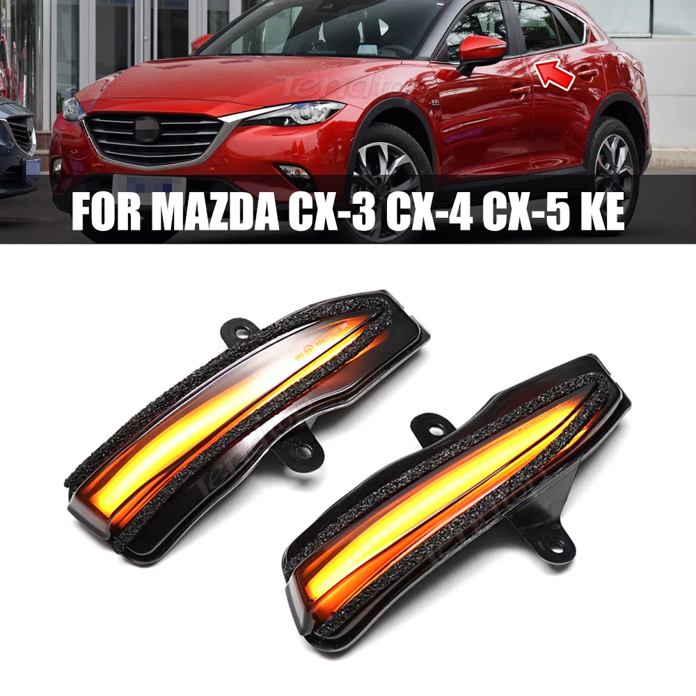 

Динамический поворотный сигнал, боковое зеркало заднего вида, последовательный индикатор, мигающая лампа для Mazda светильник CX3, CX-3 CX4, CX-4 CX5, KE 2016