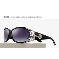 Nouvelles lunettes de soleil polarisantes enveloppantes en métal diamanté brillant, style vintage, tendance personnalisée, dentelle ajourée 6