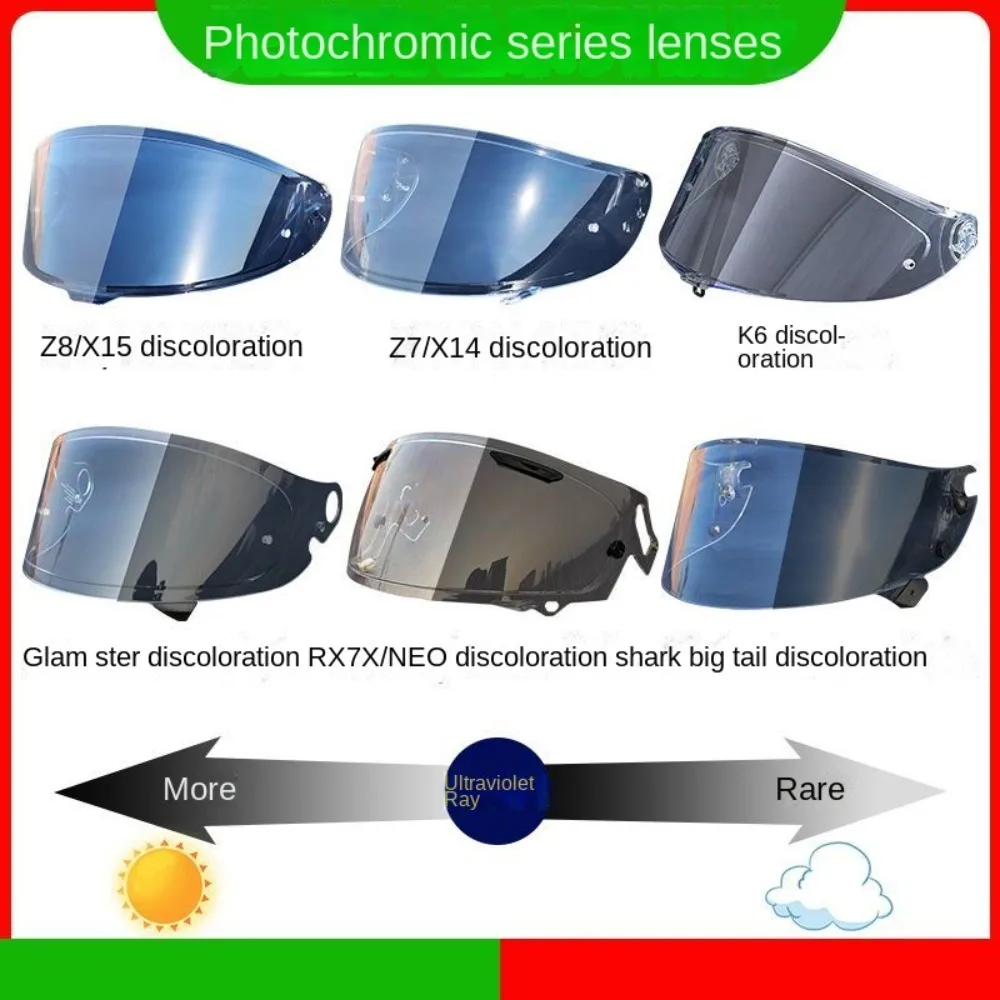 Casco Shoei Z7/X14/Z8/X15 Glamster Rx7X K1/K5S K6 Lenti Autooscuranti Incrociate