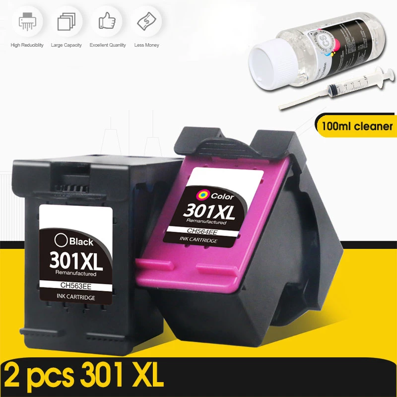 Alizeo 301 Remanufactured For Hp 301 301xl Ink Cartridge For Hp301 Envy 5530 Deskjet 2050 2540 2510 1000 1050 Printer - Ink Cartridges - AliExpress