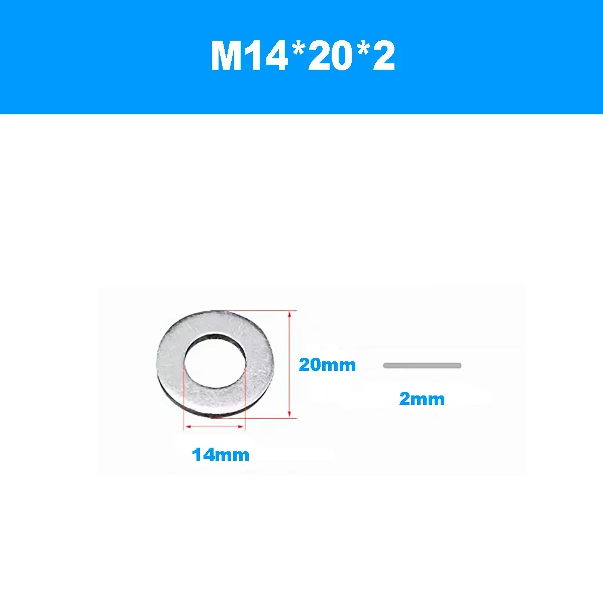 10pcs   M14x20x2