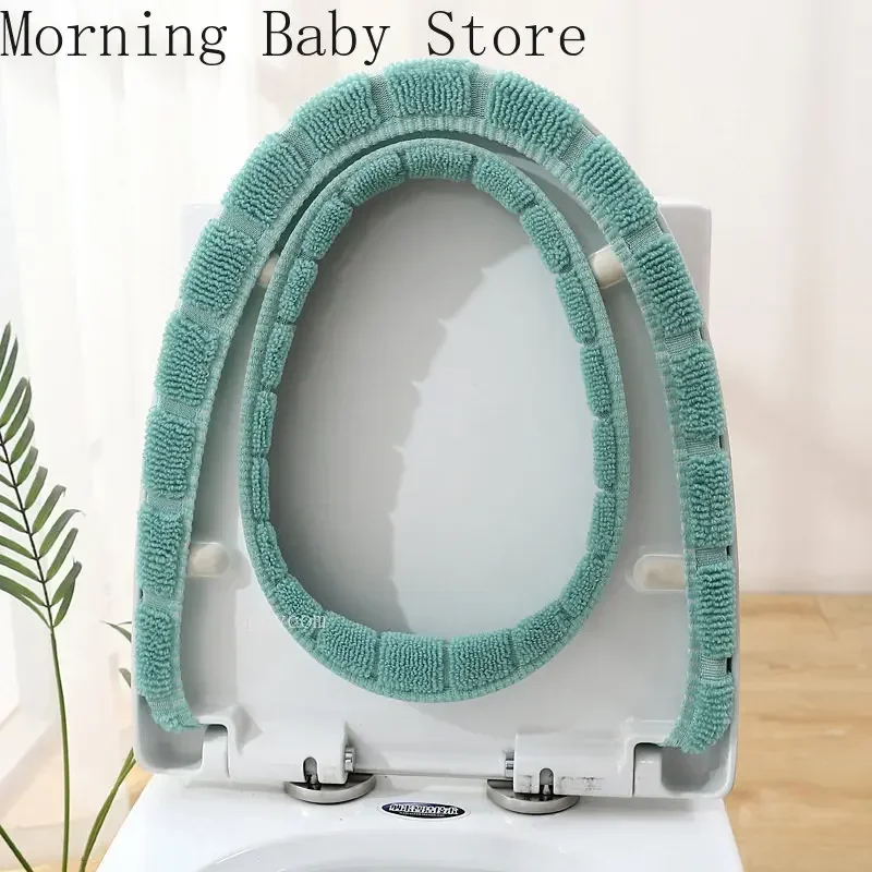 Toilet Seat Cover Toilet Mat Universal Pumpkin Pattern Toilet Seat Cover Warm Washable Knitting O-shape for Children Potty Training