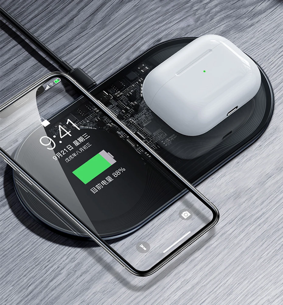 Baseus Chargeur sans fil double 2-en-1 édition Pro-0