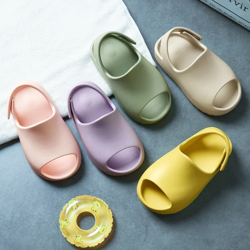 Kids Sandals Baby Toddler Adults Slip-on Fashion Boys Girls Foam Beach Summer Slides Bone Resin children Lightweight Water Shoes