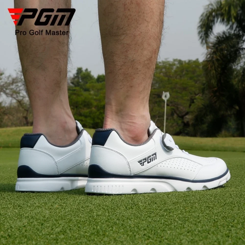 PGM Golf Shoes,Outdoor Waterproof Sneakers,Breathable Men\'s Shoes,Knob Shoelaces Sport Shoes,Golf Equipment,Anti slip Nails Shoe