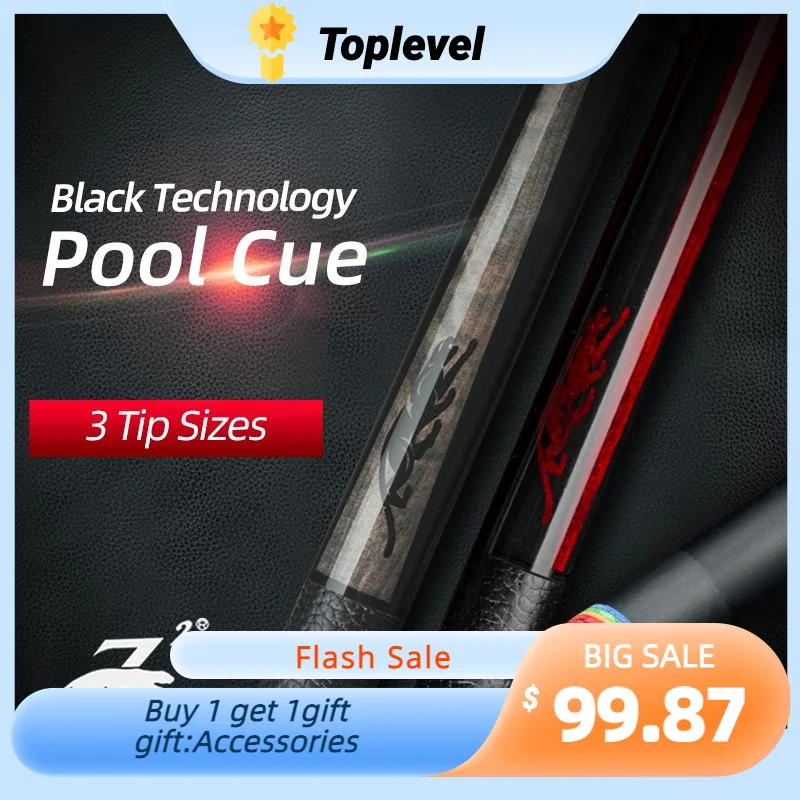 PREOAIDR 3142 King Billard Pool Cue Maple Carbon Shaft Black Technology 12.5/11.8/10.8mm Rainbow Tip Uni-lock Joint Free Gifts