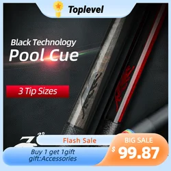 PREOAIDR 3142 King Billard Pool Cue Maple Carbon Shaft Black Technology 12.5/11.8/10.8mm Rainbow Tip Uni-lock Joint Free Gifts
