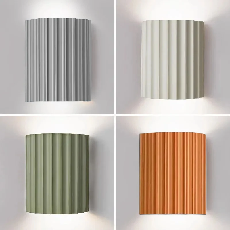 

Modern LED Wall Lamp Minimalist Macaron Resin Sconces Entryway Aisle Living Rooms Bedrooms Bedside Study Illumination Luminaire