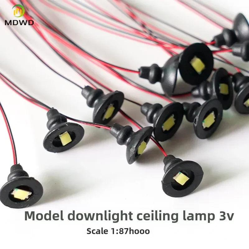 5Pcs OO / HO Scale Street Light Model Wall Lamp Posts Led Ceiling Lamps Black Railway Train Garden Playground Painted Lights 5